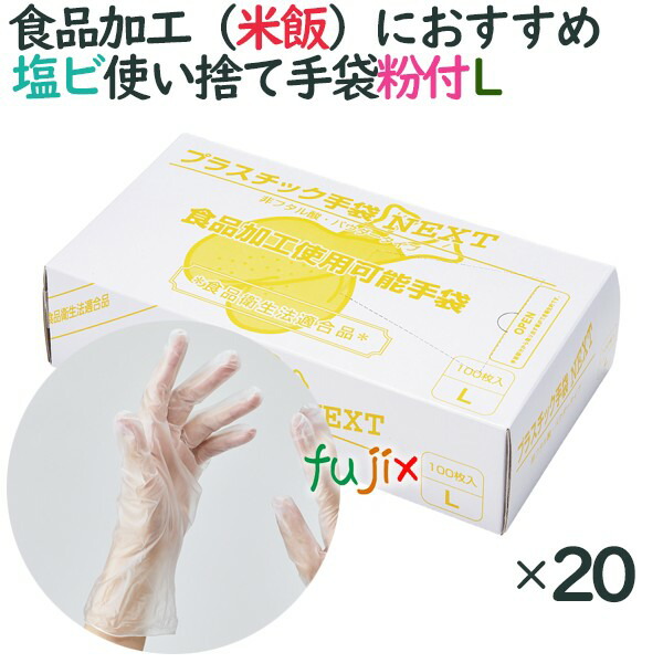 プラスチックグローブ 粉付 プラスチック手袋 Next パウダー付 Lサイズ 00枚 100枚 小箱 ケース Sittingseat Com