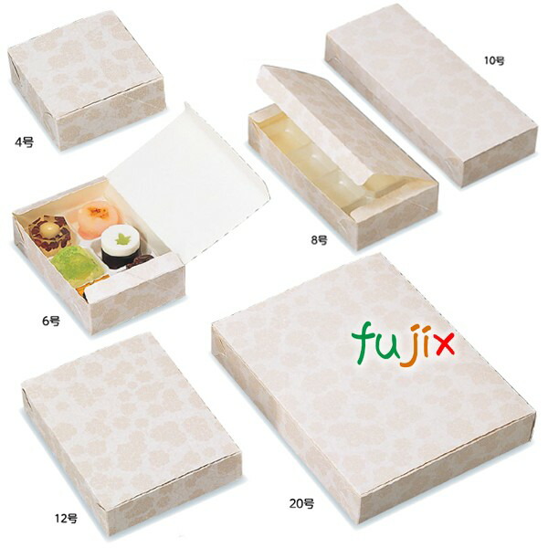 和菓子サービス箱 菊カートン 6号 (本体) 500枚／ケース A25440 和菓子用ギフト箱 10,816円