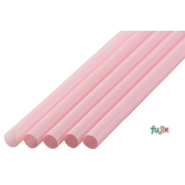 【新規受付不可】ジュース用 ストレートストロー 6mm×21cm 包装なし パステルピンク 10000本（500本×20小箱）／ケース わらおstraw 507