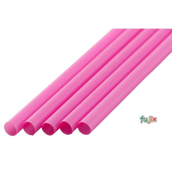 【新規受付不可】ジュース用 ストレートストロー 6mm×21cm 包装なし ピンク 10000本(500本×20小箱)/ケース わらおstraw 509