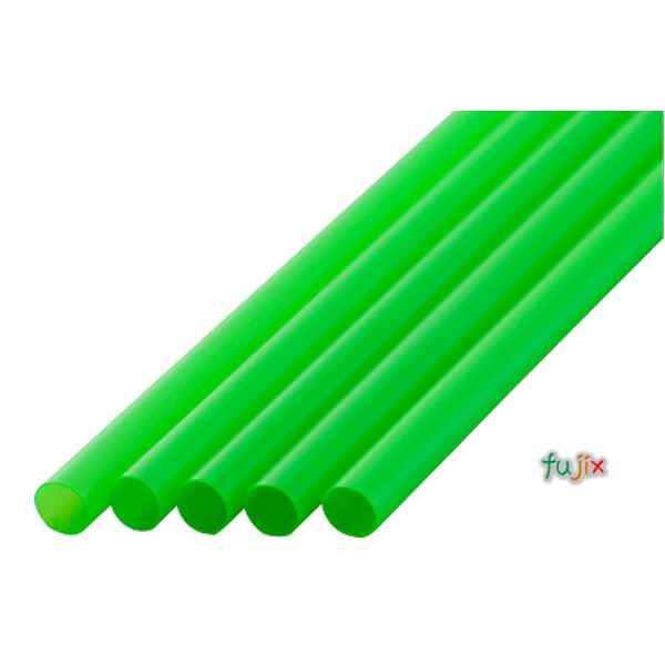 【新規受付不可】ジュース用 ストレートストロー 6mm×21cm 包装なし 黄緑 10000本（500本×20小箱）／ケース わらおstraw 512