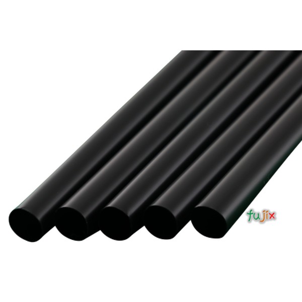 【新規受付不可】シェイク用 ストレートストロー 8mm×21cm 包装なし 黒色 6000本（300本×20小箱）／ケース わらおstraw 577