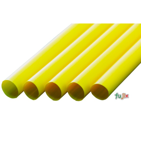 【新規受付不可】タピオカ用 ストレートストロー 12mm×21cm 包装なし 黄色 2600本（130本×20小箱）／ケース わらおstraw 610