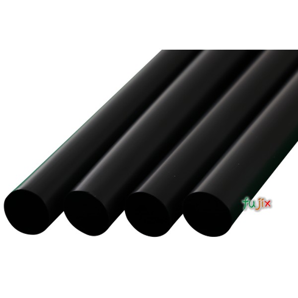 【新規受付不可】タピオカ用 ストレートストロー 13mm×21cm 包装なし 黒色 2200本（110本×20小箱）／ケース わらおstraw 622