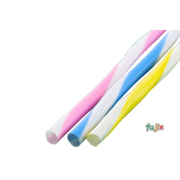 【ポイント5倍 要エントリー】輸入 ジュース用 キュアストロー 6mm×21cm 包装なし 3色アソート 10000本(500本×20小箱)/ケース 919|業務用消耗品通販 店