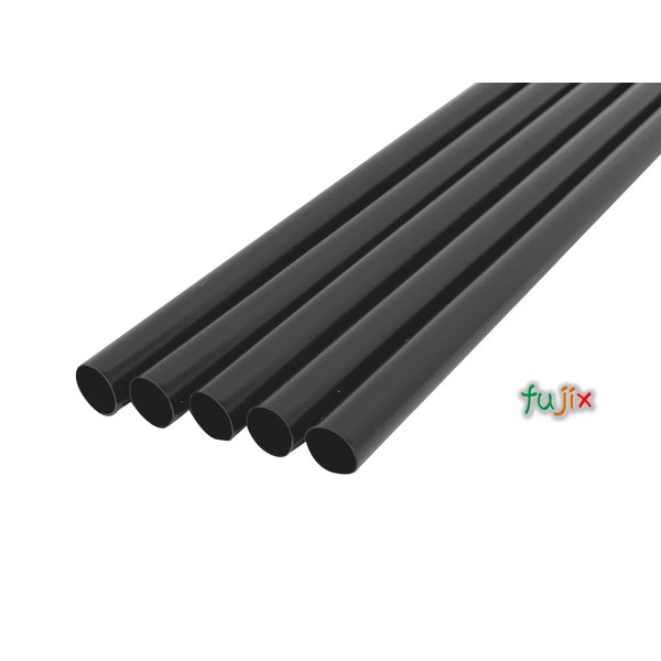 【新規受付不可】シェイク用 ストレートストロー 8mm×21cm 包装なし 黒色 6000本（300本×20小箱）／ケース わらおstrawバイオマス25 B577