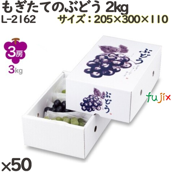 楽天市場】ぶどう 化粧箱 L-2485 彩りぶどう小 身深 50個(10×5