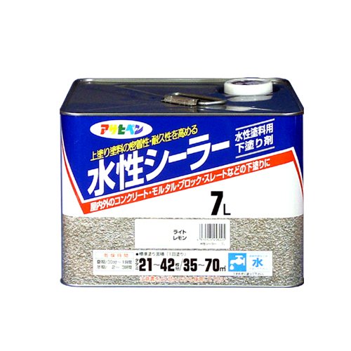 アサヒペン 水溶性シーラー ともし火檸檬 7L【北海道・沖縄・離島送りとどける不可】
