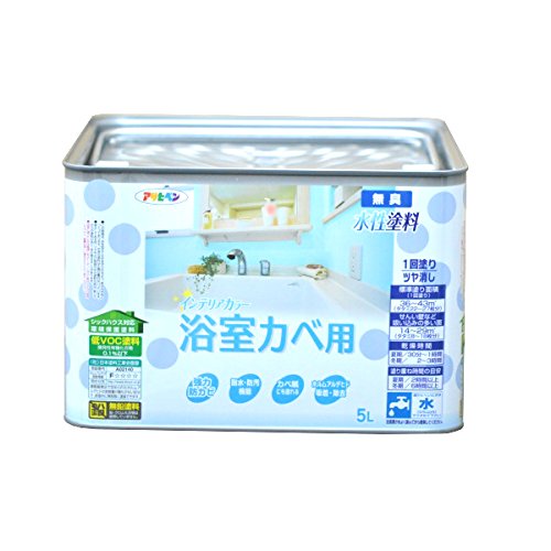 アサヒペン NEW水性インテリアカラー 浴室カベ用 5L 白【北海道・沖縄・離島配送不可】｜フジックス