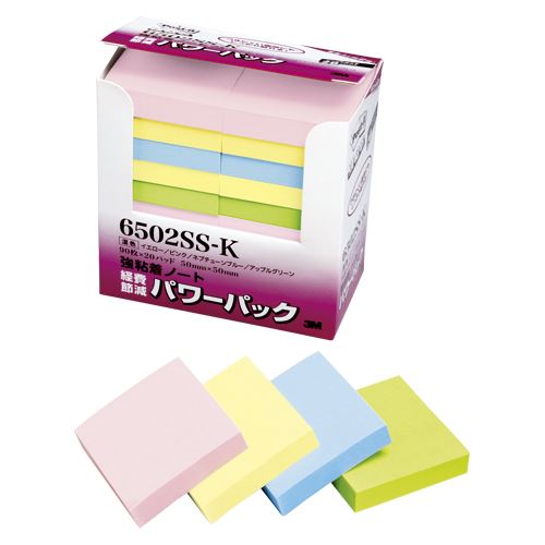 （まとめ買い）スリーエム ポストイットパワーパック強ねばり着く万覚え帳20 6502SS-K 00023868 〔×3〕【北海道・沖縄・離島送りとどける不可】