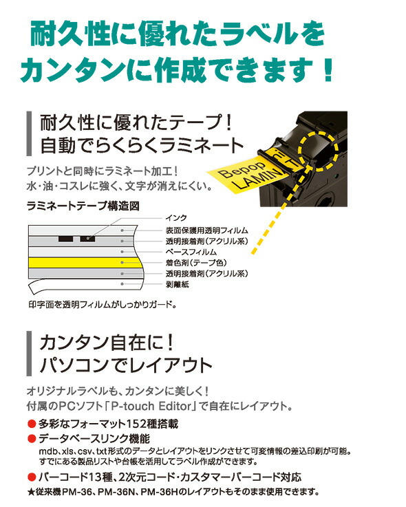 逸品】 マックス ラベルプリンタ ビーポップミニ PC接続専用 36mm幅 PM