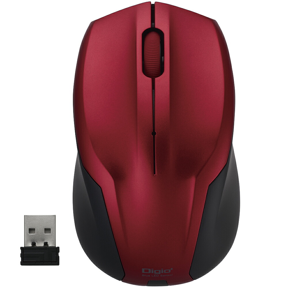 (まとめ買い)ナカバヤシ 無線静音3ボタンBlueLEDマウス レッド MUS-RKT125R 〔3個セット〕 【北海道・沖縄・離島配送不可】|フジックス