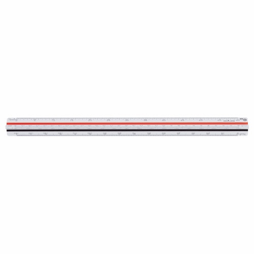 （まとめ買い）百獣の王事務器 ３角形規模 原則として用 副尺付き添い人 300粍 No.505 417-05 〔3個書き割り〕 【北海道・沖縄・離島送りとどける不可】