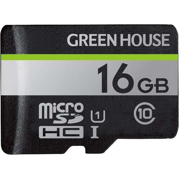 (まとめ買い)グリーンハウス microSDHCカード UHS-I クラス10 16GB GH-SDM-UA16G 〔3個セット〕 【北海道・沖縄・離島配送不可】|フジックス