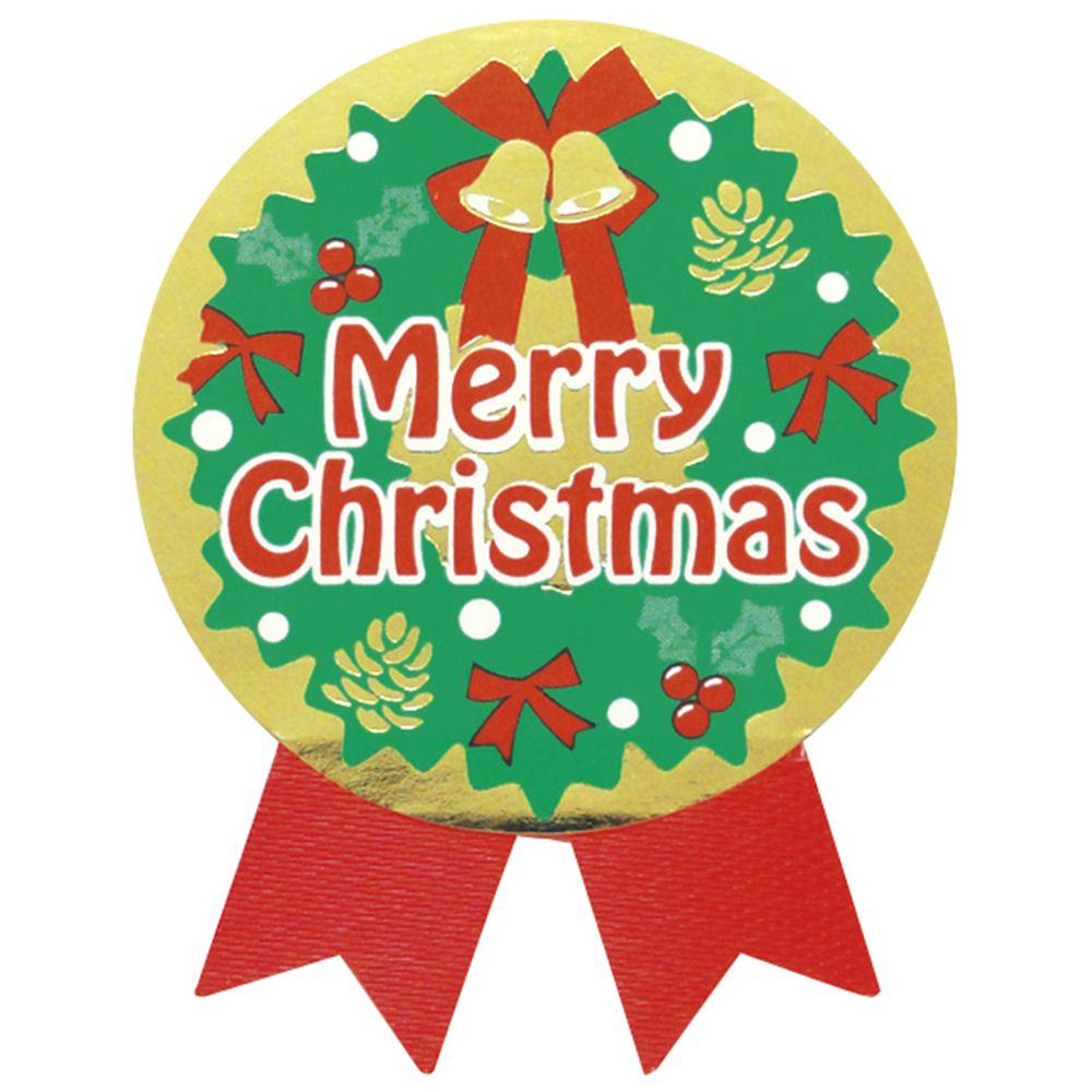 （まとめ買い）ササガワ 差し上げ物判子 Merry Christmas 100片入（4片×25腰かけ） 22-4037 〔×3〕 【北海道・沖縄・離島送りとどける不可】