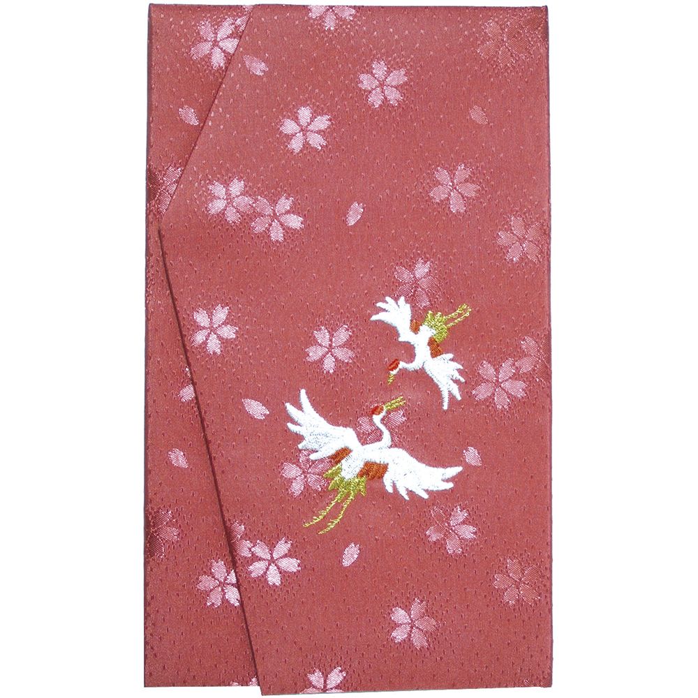 （まとめ買い）ササガワ 金封ふくさ 刺しゅう付き添い人 祝用 サクラ色 1枚入 44-1230 〔×5〕 【北海道・沖縄・離島送りとどける不可】