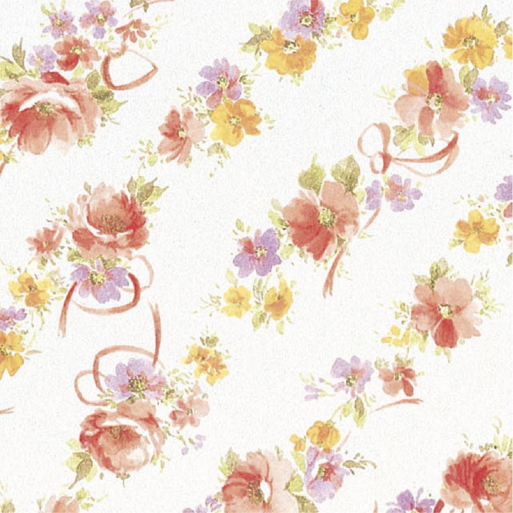 （まとめ買い）ササガワ 荷拵え紙 花柄 御花繋がり 半才判 50枚入 49-1535 〔×3〕 【北海道・沖縄・離島送りとどける不可】