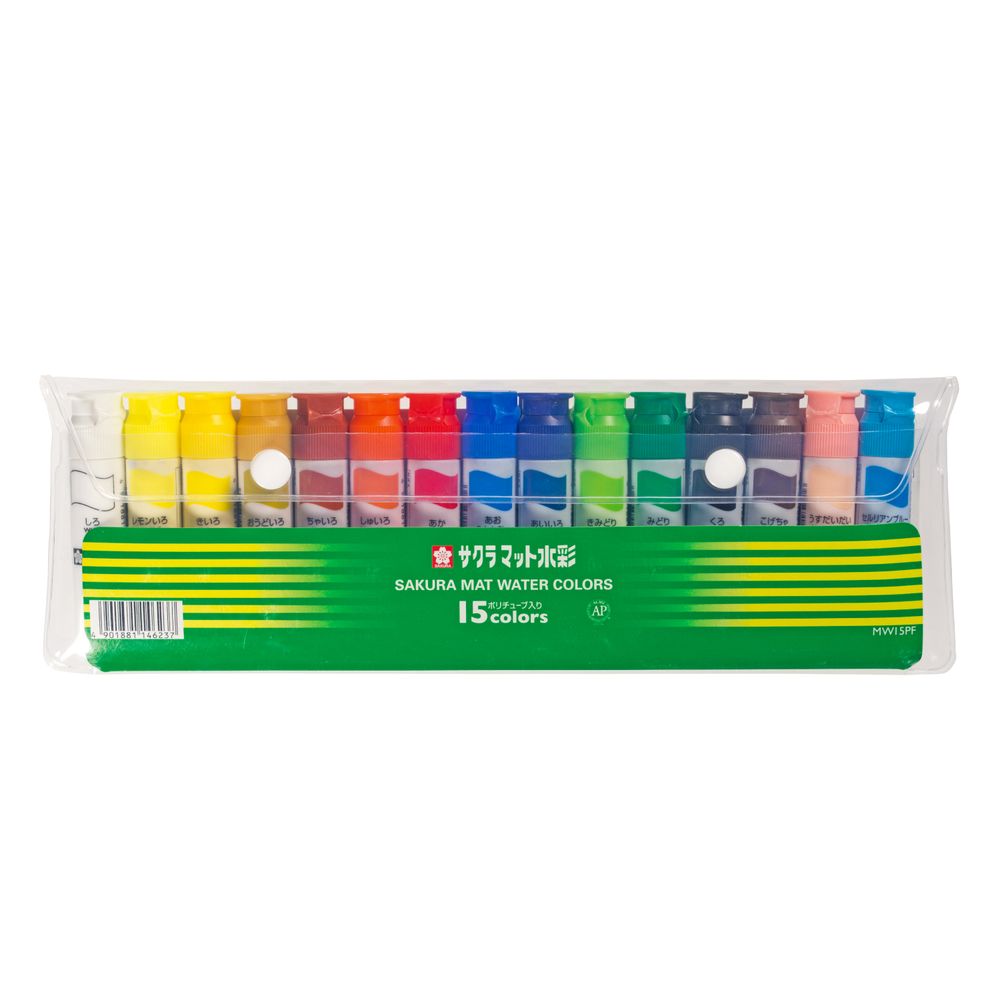 （まとめ買い）櫻クレパス 絵の具 つや消し水彩画 ポリ熱電子管 12ml 15色仕掛ける ポリカクテルドレス入 MW15PF 〔×5〕 【北海道・沖縄・離島送りとどける不可】
