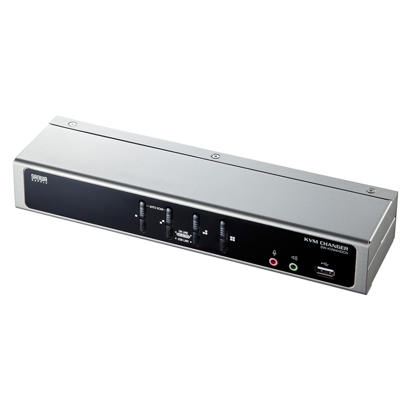 サンワサプライ デュアル繋がりDVI相応うマイコン自動小銃うつり変わり器 4:1 SW-KVM4HDCN 【北海道・沖縄・離島送りとどける不可】