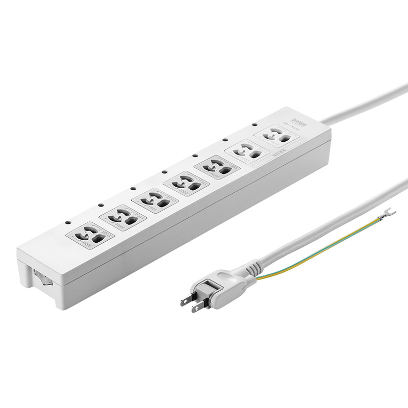 (まとめ買い)サンワサプライ 電源タップ 3P 7個口 2m TAP-F37-2CLK 〔×3〕 【北海道・沖縄・離島配送不可】|フジックス