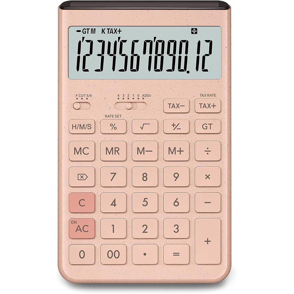 （まとめ買い）カシオ Comfy デザイン電卓 ジャストタイプ 12桁 グレイッシュピンク JT-200T-PK-N 〔3個セット〕 【北海道・沖縄・離島配送不可】｜フジックス