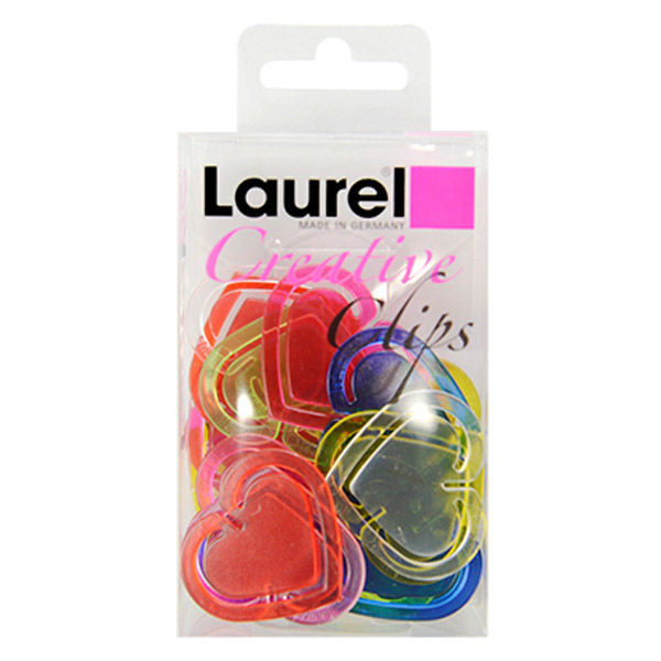 （まとめ買い）LAUREL(ローレル) クリスタルプラスチッククリップ ハート型型 30×36粍 アソート 25個入 1408-96 〔×10〕 【北海道・沖縄・離島送りとどける不可】