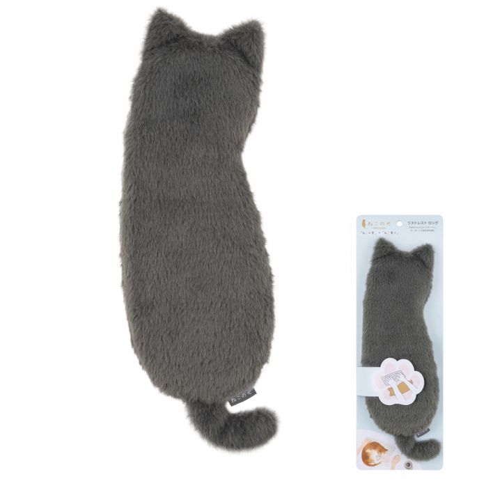 （まとめ買い）ナカバヤシ ねこのせ 手関節受け支える リストレスト ロング 灰ロシアン NNS-WR02GY 〔3個仕掛ける〕 【北海道・沖縄・離島送りとどける不可】