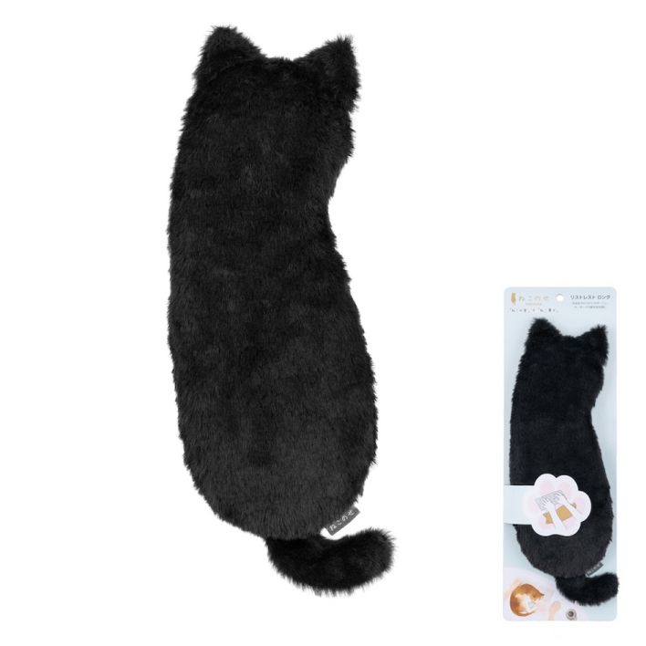 （まとめ買い）ナカバヤシ ねこのせ 手関節受け支える リストレスト ロング 黒猫 NNS-WR02BK 〔3個仕掛ける〕 【北海道・沖縄・離島送りとどける不可】
