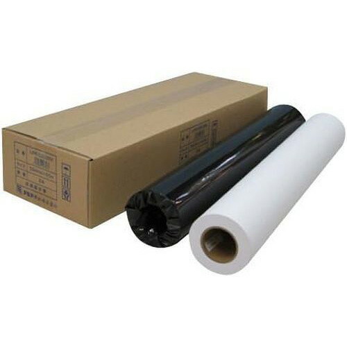（まとめ買い）アジア原紙 大判インクジェットプリンタ用紙 ロール 普通紙 エコノミー A1 594mm&times;50m 2本入 IJPR-5950EN 〔&times;3〕 【北海道・沖縄・離島配送不可】｜フジックス