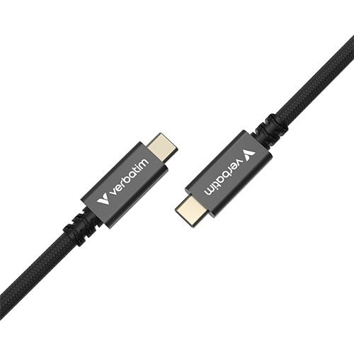 （まとめ買い）バーベイタム USB 3.2 Gen2x2 USB Power Delivery相応う 手ごわい・高耐久Type-C to Type-C有線テレビ 1m CB100KCCZV2 〔3個書き割り〕 【北海道・沖縄・離島送りとどける不可】