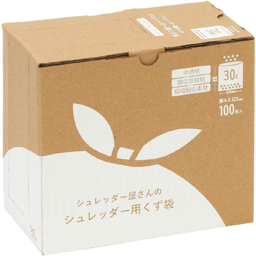 （まとめ買い）明光商会 シュレッダー屋さん続きもの シュレッダー用まじり物袋 30L 100枚入 2010054 〔×3〕 【北海道・沖縄・離島送りとどける不可】