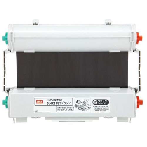 （まとめ買い）マックス ビーポップ CPM-200専用 詰め替え式行き方色合い刷り上げるインクリボン 黒 SL-R218T黒いこと 〔×3〕【北海道・沖縄・離島送りとどける不可】