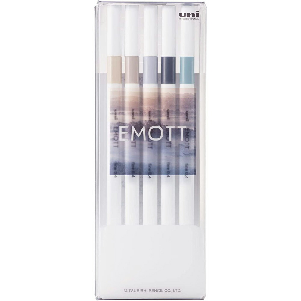 Uni EMOTT Marker 5-Colour Set - Nuance