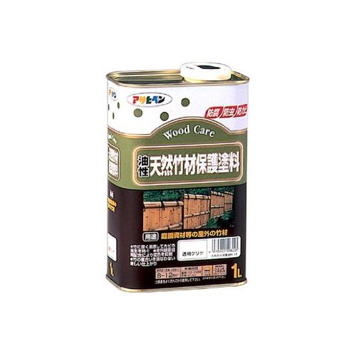 (まとめ買い)アサヒペン 油性天然竹材保護塗料 1L 透明(クリヤ) 〔3缶セット〕【北海道・沖縄・離島配送不可】|フジックス