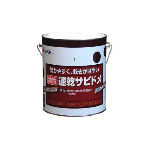 （まとめ買い）アサヒペン 油性速乾サビドメ 1.8L 赤さび 〔3缶仕かける〕【北海道・沖縄・離島送りとどける不可】