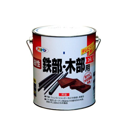 （まとめ買い）アサヒペン 油性鉄部・木部用EX 1.6L 黄色 〔3缶セット〕【北海道・沖縄・離島配送不可】｜フジックス