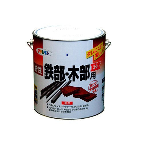 (まとめ買い)アサヒペン 油性鉄部・木部用EX 3L 白 〔3缶セット〕【北海道・沖縄・離島配送不可】|フジックス