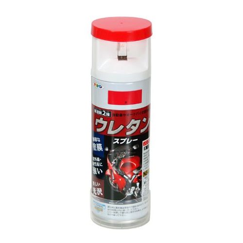 (まとめ買い)アサヒペン 弱溶剤型2液 ウレタンスプレー 300ML 赤 〔3缶セット〕【北海道・沖縄・離島配送不可】|フジックス