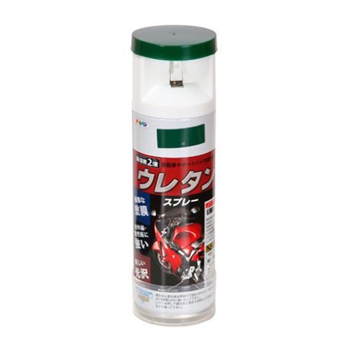 （まとめ買い）アサヒペン 弱溶剤型2液 ウレタンスプレー 300ML 緑 〔3缶セット〕【北海道・沖縄・離島配送不可】｜フジックス