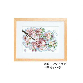 オリムパス ししゅうキット　フレーム　桜堤のほとりで 7179 【北海道・沖縄・離島配送不可】