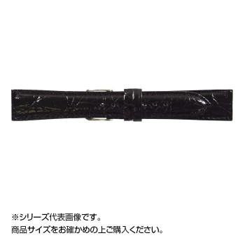 MIMOSA(ミモザ) 時計バンド DM腹ワニ 16mm ブラック (美錠:銀) WDM-A16 【北海道・沖縄・離島配送不可】