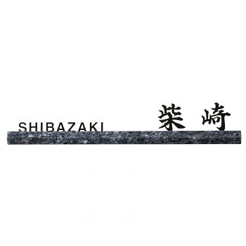福彫 表札 ブルーパール＆ステンレス切文字 DK-205K 【北海道・沖縄・離島配送不可】｜フジックス