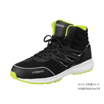 福山ゴム工業　作業靴 CITY HUNTER 700　26.5cm ブラック EE70300 【北海道・沖縄・離島配送不可】