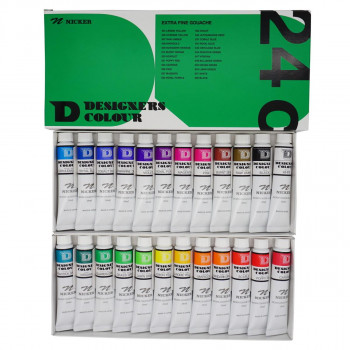 ニッカボッカ絵の具 設計者スカラー 24色仕掛けるN DC20ML24N 【北海道・沖縄・離島送りとどける不可】