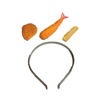 日本職人が作る 食品サンプル カチューシャ 揚げ物セット(エビフライ・ナゲット・ポテト) IP-391 【北海道・沖縄・離島配送不可】