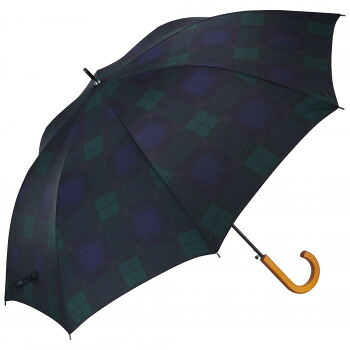 Waterfront ベーシックジャンプ木手 長傘 65cm ブラックウォッチ ディープグリーン ディープグリーン U165-1138DG1-B9 【北海道・沖縄・離島配送不可】