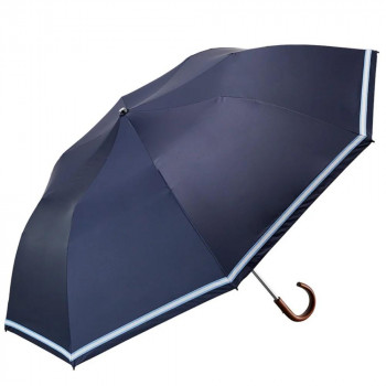 umbulatio ラクオリUVブロック 2段折りたたみ傘 55cm マニッシュボーダー ダークネイビー S255-1118DN1-B6 【北海道・沖縄・離島配送不可】