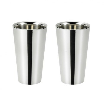 燕熟の技 ステンレス二重タンブラー300ml(内面ハーフミラー仕上) 2P EJA-1200 【北海道・沖縄・離島配送不可】｜フジックス