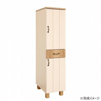 日本製組立家具 カントリー調 キッチン収納ストッカー CO-CR-1330S 【北海道・沖縄・離島配送不可】