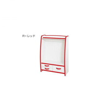 知育家具 EVAキッズシリーズ ハンガーラック 幅63cm HRJ-63H　R・レッド 【北海道・沖縄・離島配送不可】｜フジックス
